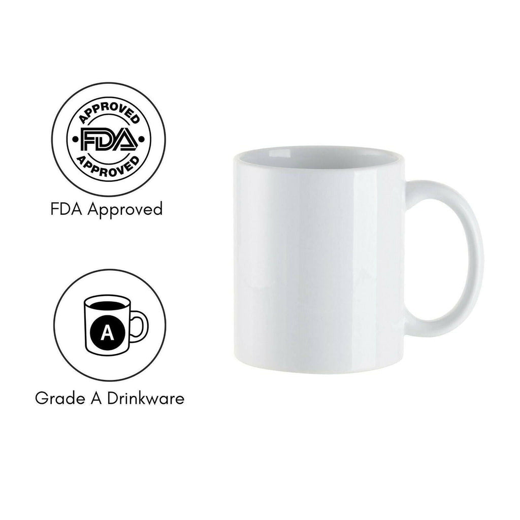 Craft Express 11oz Ceramic Sublimation Mugs: White Glossy Blanks