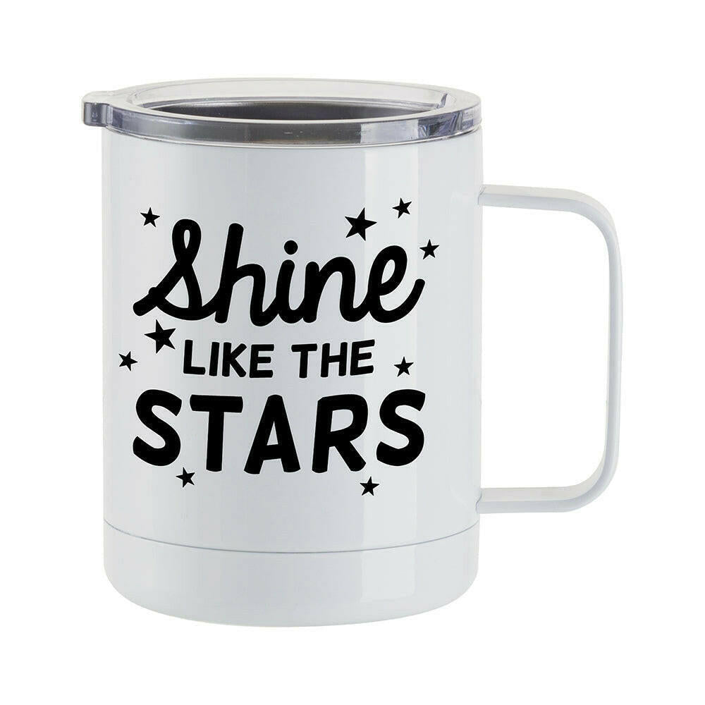 Craft Express 4 Pack 10oz Stainless Steel Coffee Cups – White Sublimation-Ready Insulated Mugs