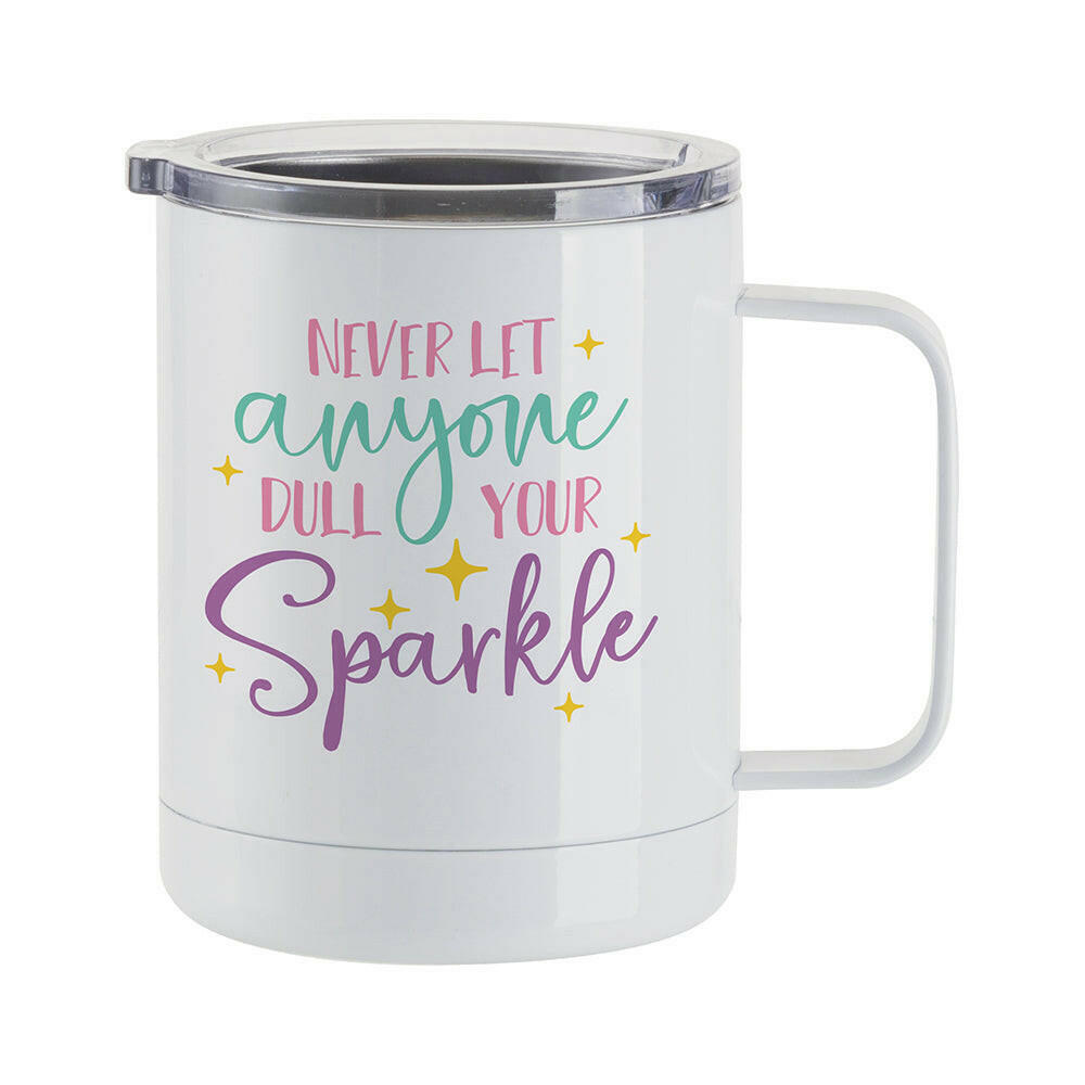 Craft Express 4 Pack 10oz Stainless Steel Coffee Cups – White Sublimation-Ready Insulated Mugs