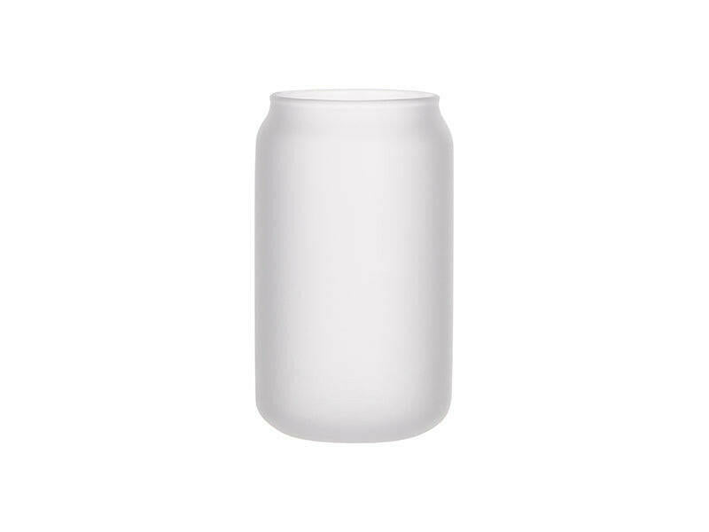 Craft Express 13oz Frosted Glass Cans with Bamboo Lids & Straws – Sublimation-Ready