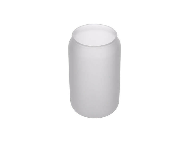 Craft Express 13oz Frosted Glass Cans with Bamboo Lids & Straws – Sublimation-Ready