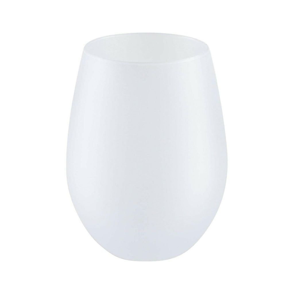 Craft Express 4 Pack 17oz Frosted Stemless Wine Glasses – Sublimation-Ready