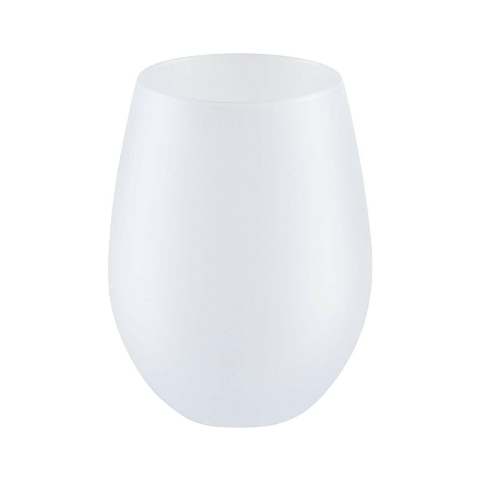 Craft Express 4 Pack 17oz Frosted Stemless Wine Glasses – Sublimation-Ready