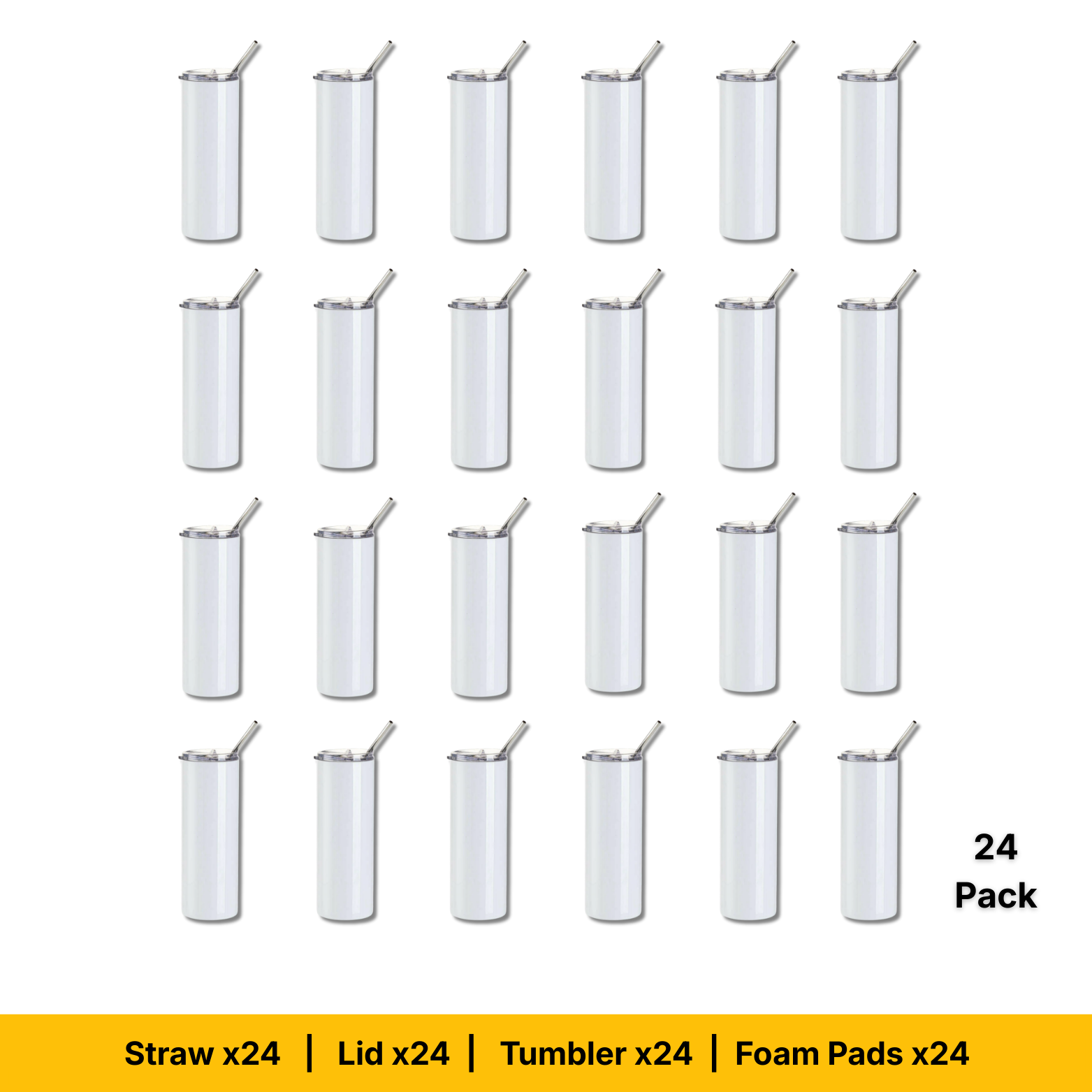 Craft Express 20oz Stainless Steel Skinny Sublimation Tumblers