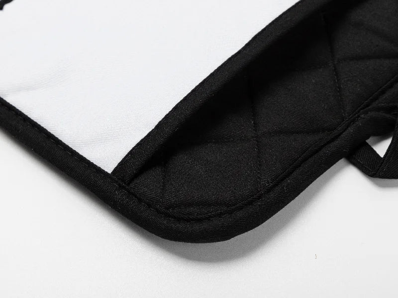 Craft Express 2 Pack Black Pot Holders with Pocket – Sublimation-Ready Kitchen Blanks