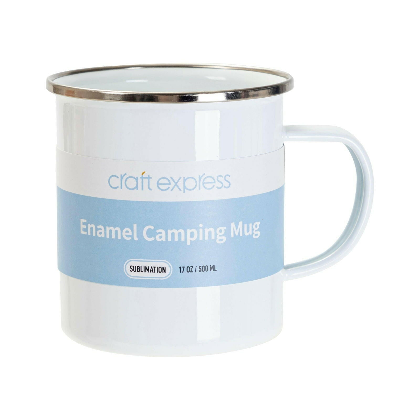 Craft Express White 17oz Camping Mug, Sublimation Ready