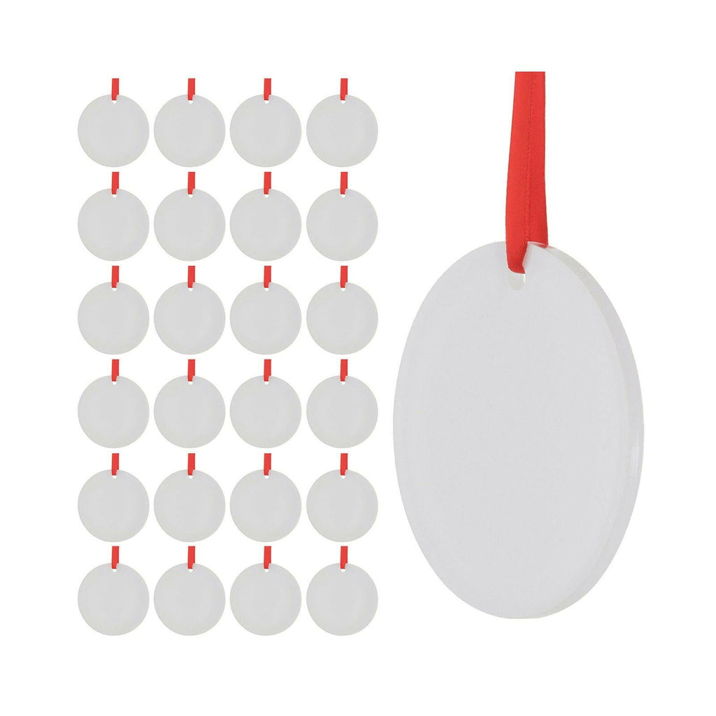 Craft Express 25 Pack 3 Inch Clear Acrylic Sublimation Ornaments