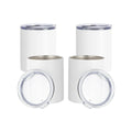Craft Express 4 Pack 10oz Stainless Steel Sublimation Lowballs with Lids