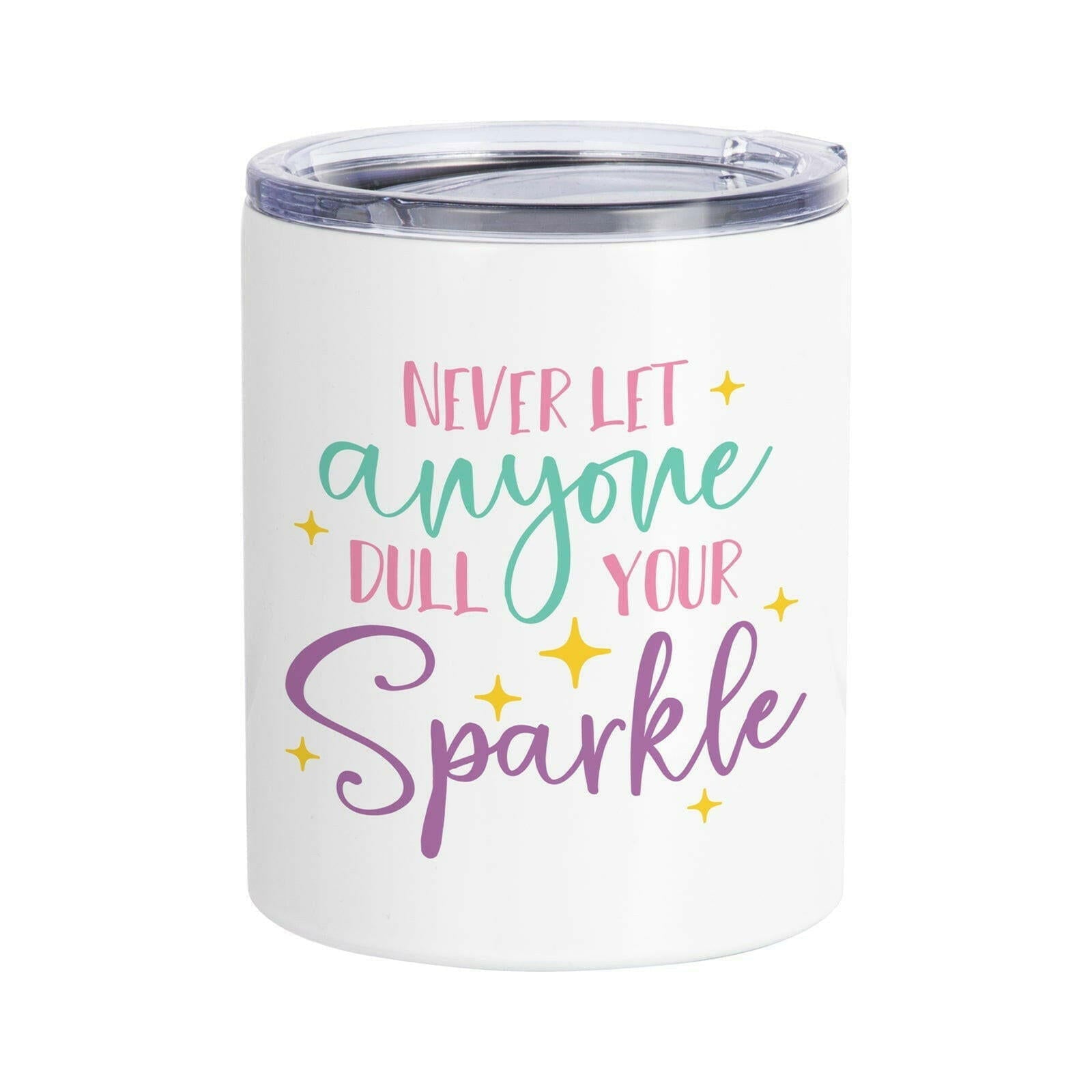 Craft Express 4 Pack 10oz Stainless Steel Sublimation Lowballs with Lids
