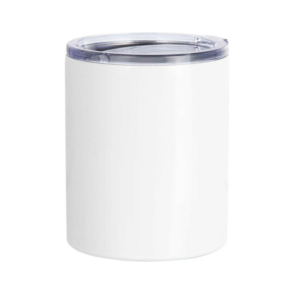 Craft Express 4 Pack 10oz Stainless Steel Sublimation Lowballs with Lids
