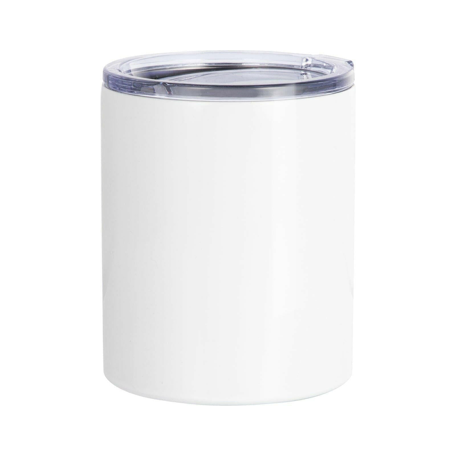 Craft Express 4 Pack 10oz Stainless Steel Sublimation Lowballs with Lids
