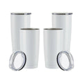 Craft Express 4 Pack 20oz Stainless Steel Sublimation Tapered Travel Tumblers