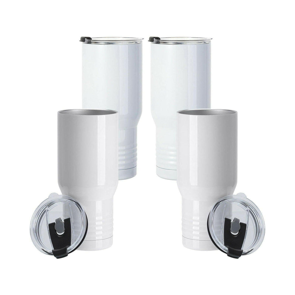Craft Express 4 Pack 30oz Stainless Steel Sublimation Ringneck Tumblers