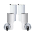 Craft Express 4 Pack 30oz Stainless Steel Sublimation Ringneck Tumblers