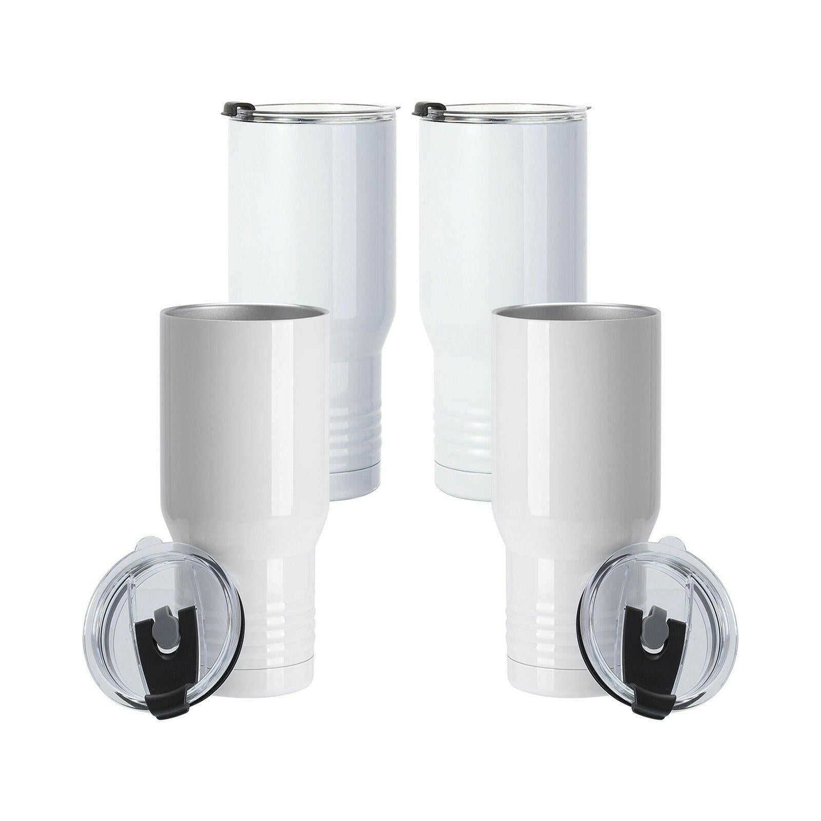 Craft Express 4 Pack 30oz Stainless Steel Sublimation Ringneck Tumblers