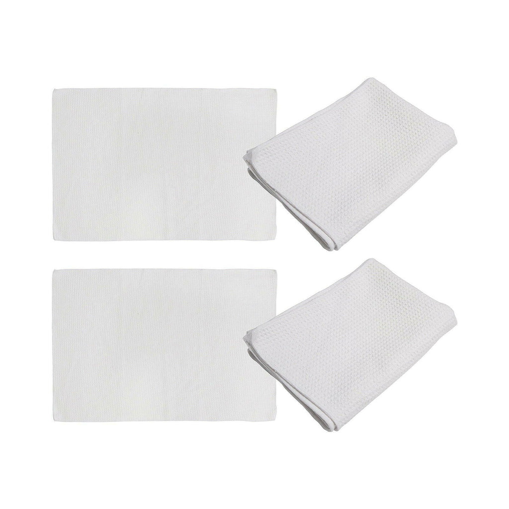 Craft Express 4 Pack Small Sublimation Waffle Towels and Tea Towels