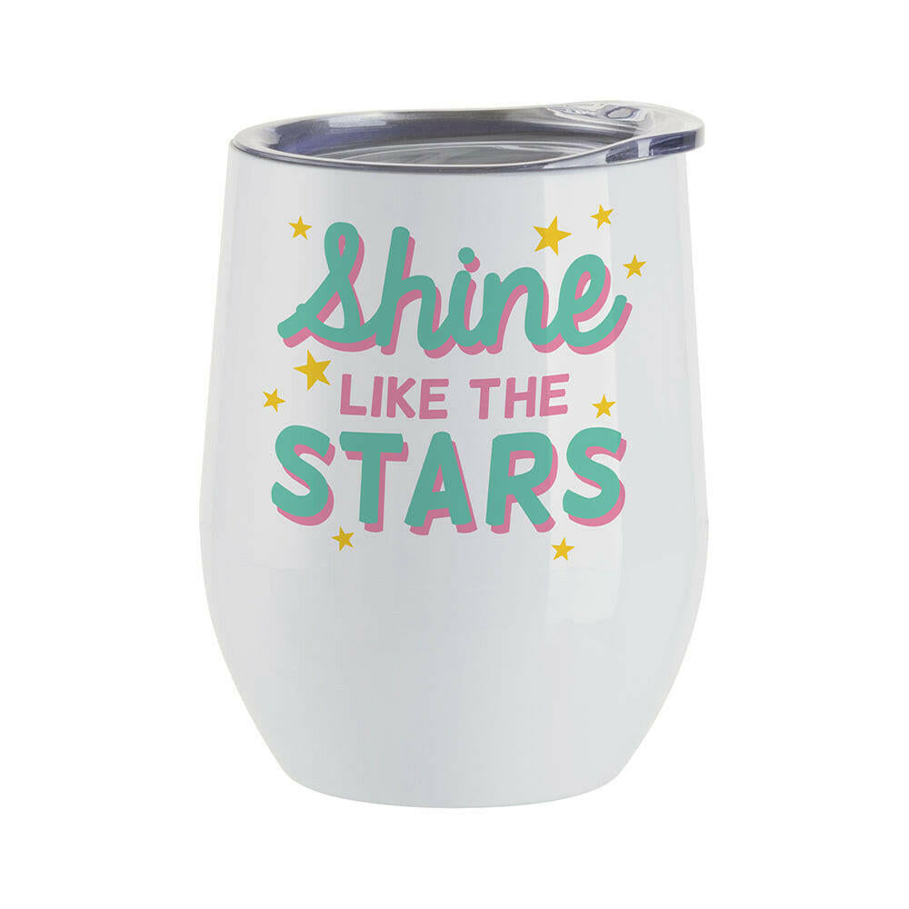 Craft Express 6 Pack Stainless Steel Sublimation Wine Tumblers – 12oz with Lids