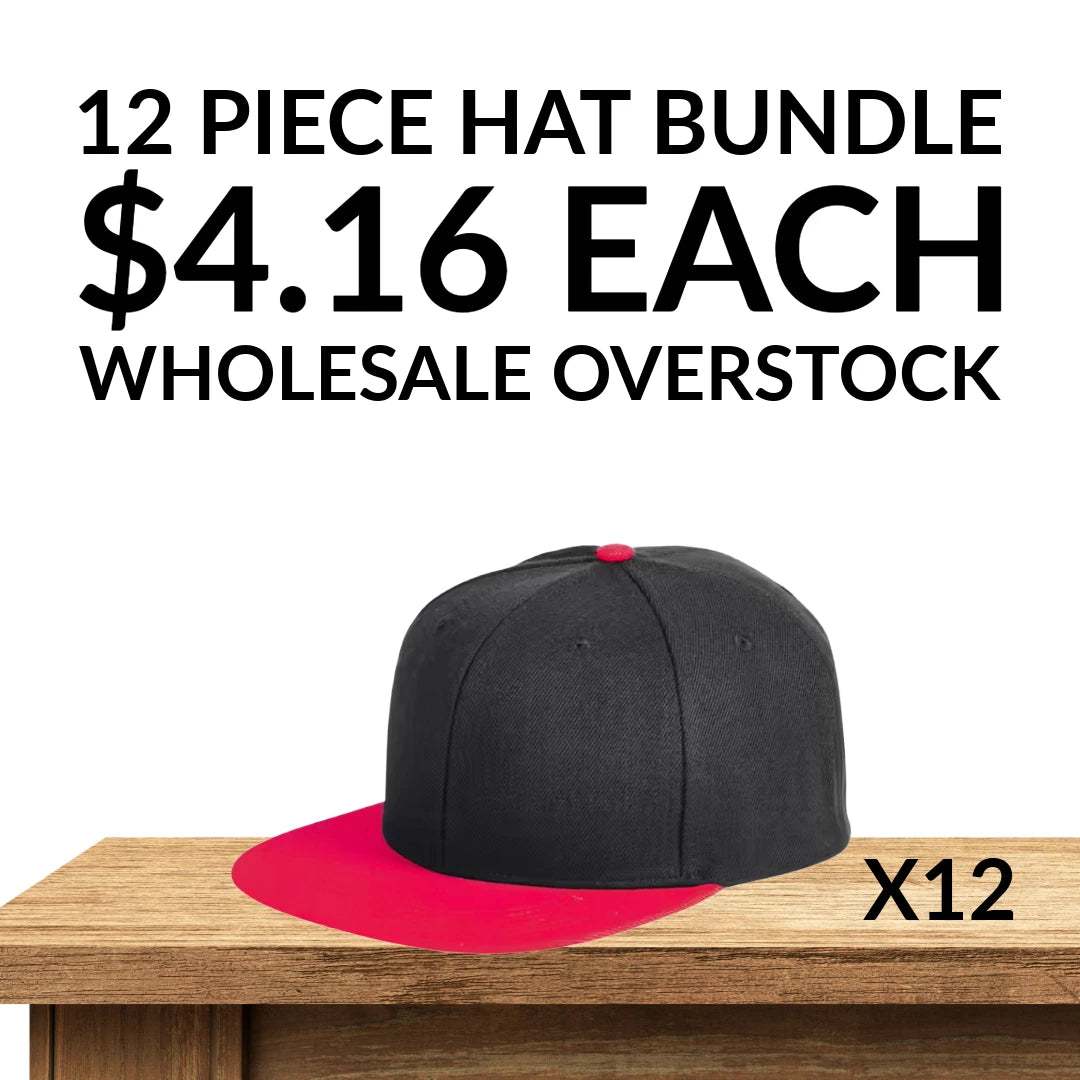 12 Blank Hats Wholesale Bulk $4.16 Each