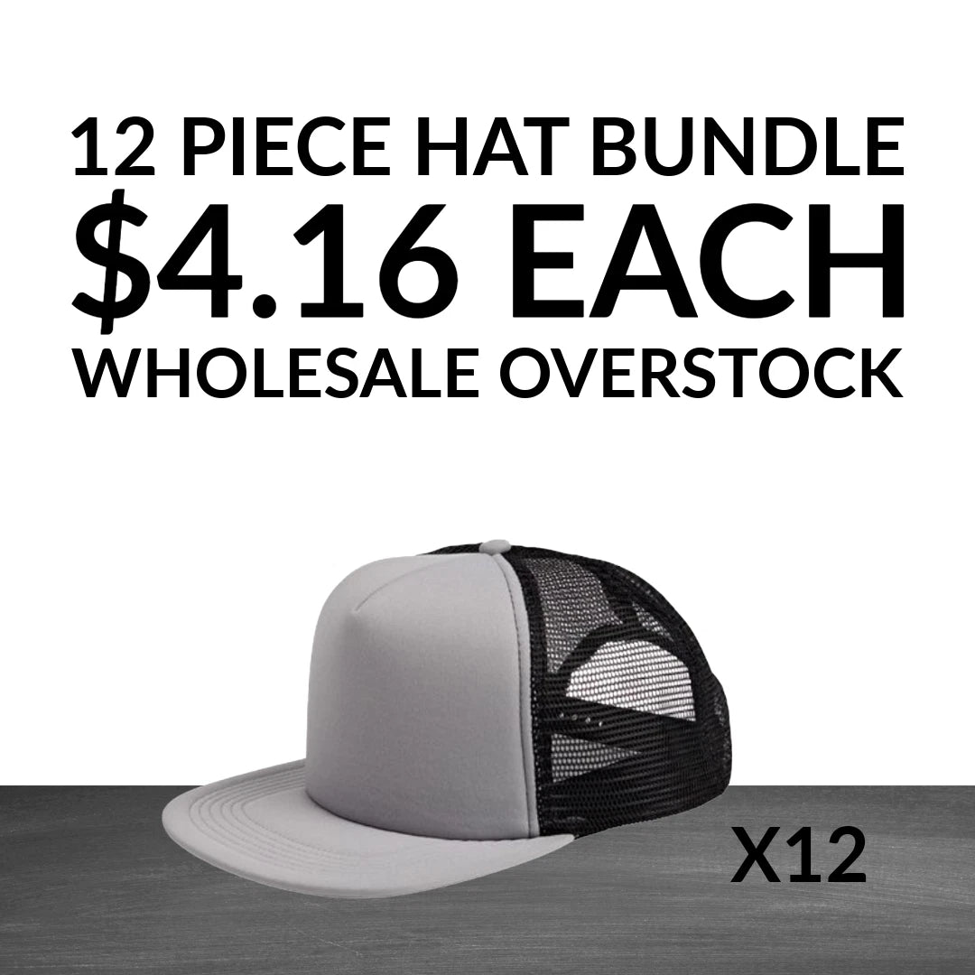 12 Blank Foam Trucker Hats Wholesale Bulk $4.16