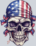 Skull Patriotic 6 - STK05545 (DTF Transfers)