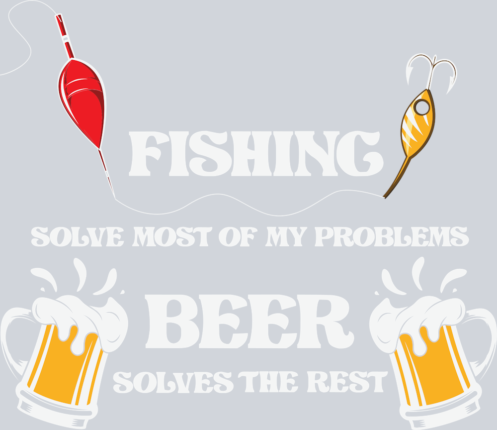 Sports Fishing Solves Most Of My Problems - STK05684 (DTF Transfers)