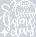 Baseball Game Day - White - STK00403 (DTF Transfers)