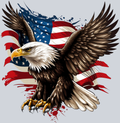 USA Flag Eagle - STK06250 (DTF Transfers)