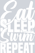Sports Eat Sleep Swim Repeat White - STK05680 (DTF Transfers)