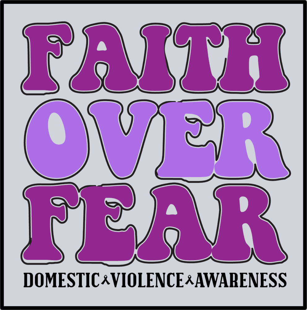 faith over fear domestic violence awareness - STK07414 (DTF Transfers)