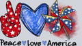 Peace Love America Pinwheel - STK04715 (DTF Transfers)