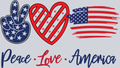 Peace Love American Flag - STK04716 (DTF Transfers)