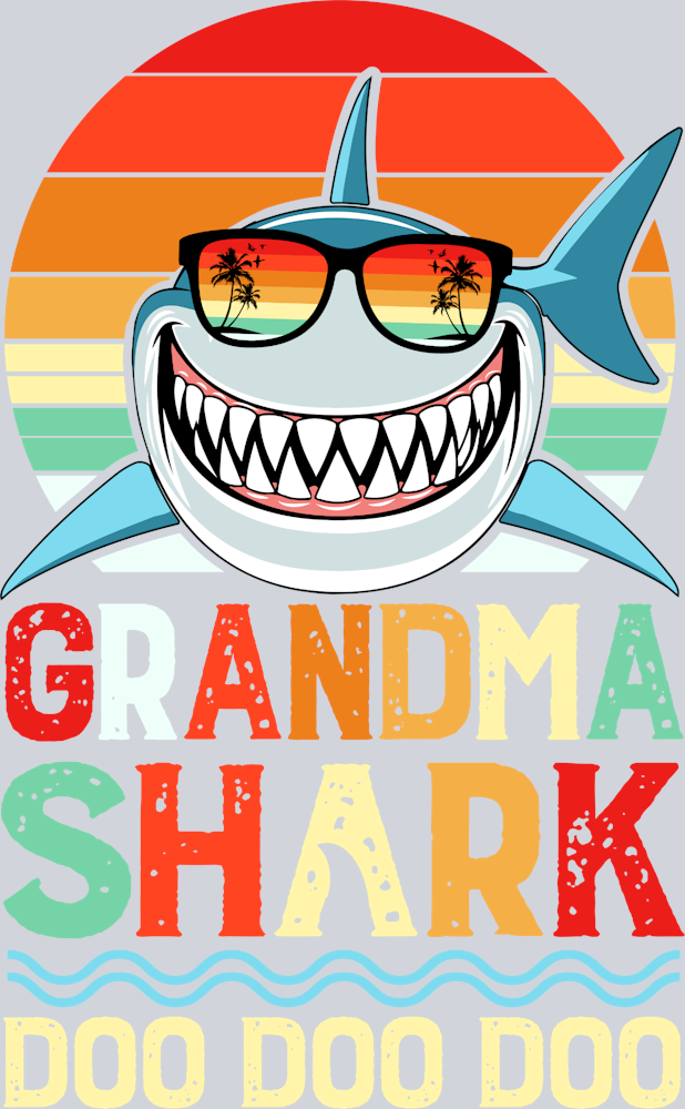 Grandma Shark Doo Doo Doo - STK02417 (DTF Transfers)