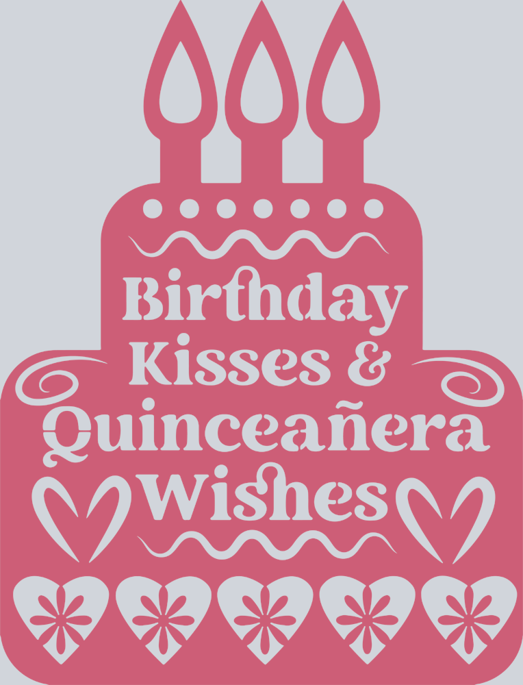 Papel Picado Birthday Kisses 4 - STK06914 (DTF Transfers)