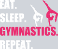 Eat Sleep Gymnastics Repeat 3 - STK07288 (DTF Transfers)