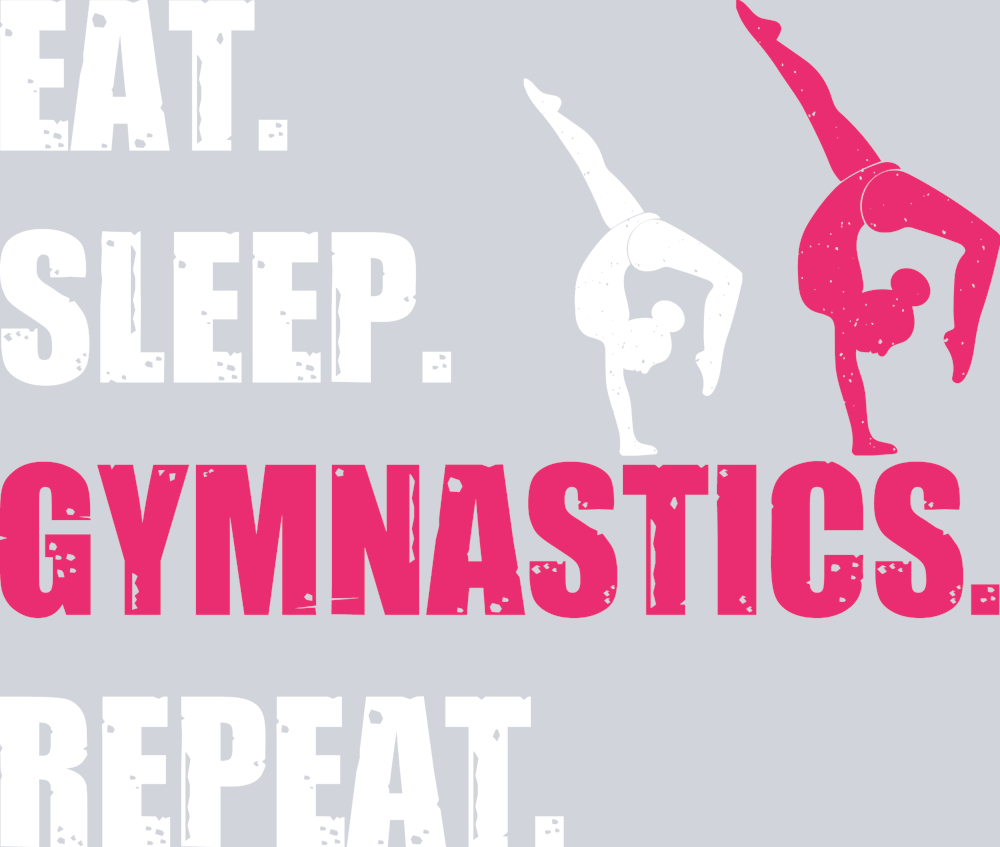 Eat Sleep Gymnastics Repeat 3 - STK07288 (DTF Transfers)